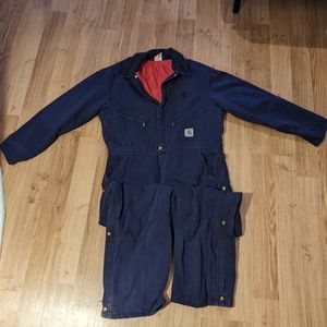 Vintage Insulated Carhartt Navy Jumpsuit